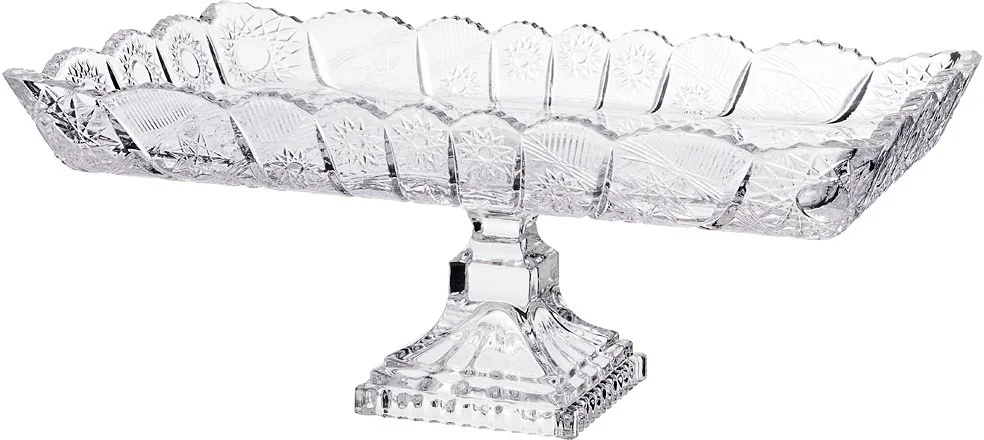 ФРУКТОВНИЦА 2-Х ЯРУСНАЯ "MUZA CRYSTAL" ДИАМЕТР=18/30 СМ. ВЫСОТА=28,5 СМ. (КОР=6ШТ.)