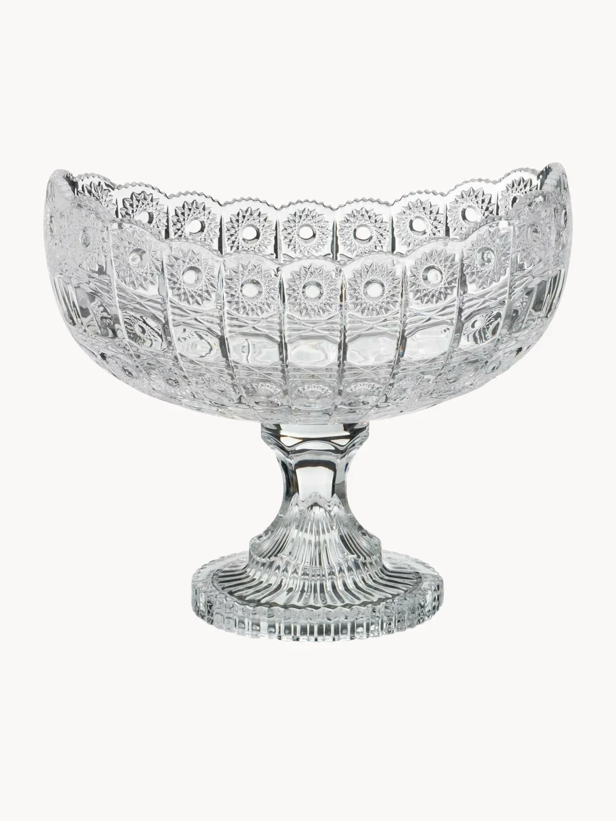 ФРУКТОВНИЦА НА НОЖКЕ "MUZA CRYSTAL" 26,5*16 СМ, ВЫСОТА = 23,5 СМ (КОР=4ШТ.)