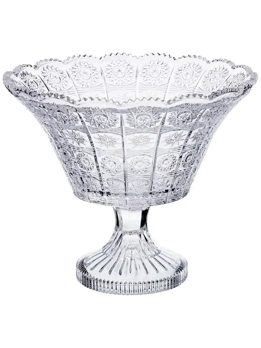 ФРУКТОВНИЦА НА НОЖКЕ "MUZA CRYSTAL" 26,5*16 СМ, ВЫСОТА = 23,5 СМ (КОР=4ШТ.)