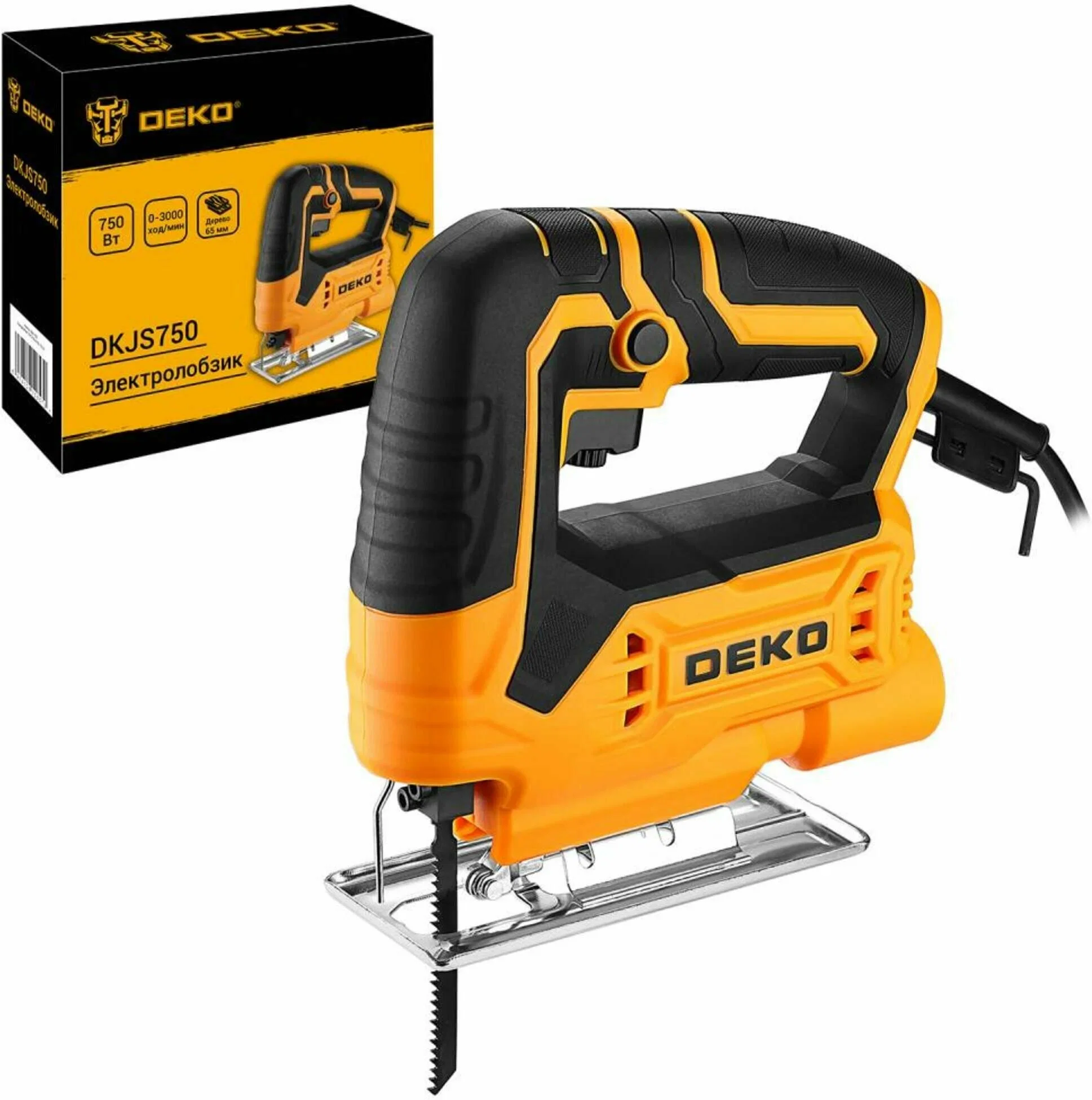 Лобзик Deko DKJS700E, желтый/черный