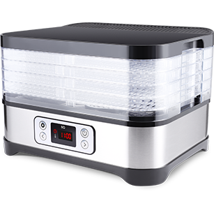 Электросушка BQ FD1001 Черный-стальной 250Вт 5 поддонов 32 x 25 см