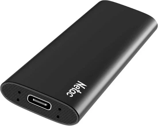 Внешний SSD Netac Z SLIM, 128 GB, USB 3.2 Gen 2 Type-C, R/W 520/480, черный