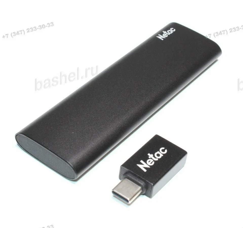 Внешний SSD Netac Z SLIM, 250 Gb, USB 3.2 Gen 2 Type-C, R/W 550/480, черный