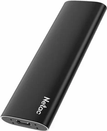 Внешний SSD Netac Z SLIM, 250 Gb, USB 3.2 Gen 2 Type-C, R/W 550/480, черный