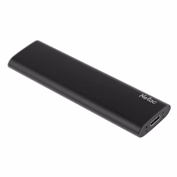 Внешний SSD Netac Z SLIM, 2TB, USB 3.2 Gen 2 Type-C, R/W 550/480, черный
