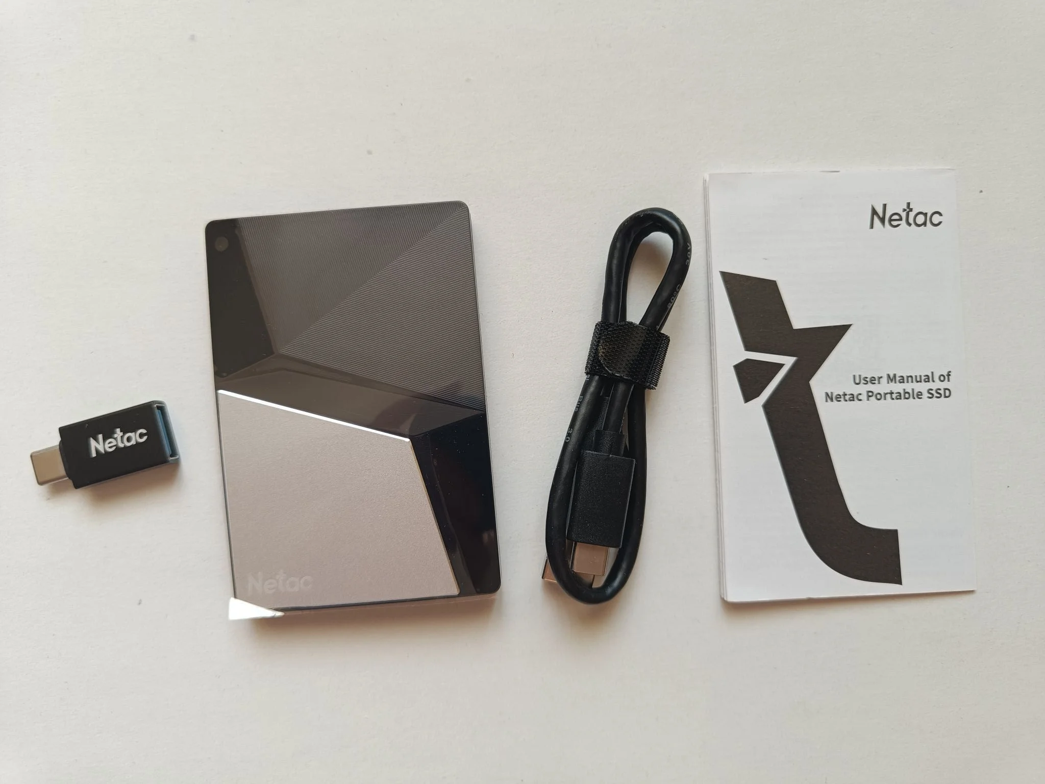 Внешний SSD Netac Z7S, 240 Gb, USB 3.2 Gen 2 Type-C, R/W 550/480, черный
