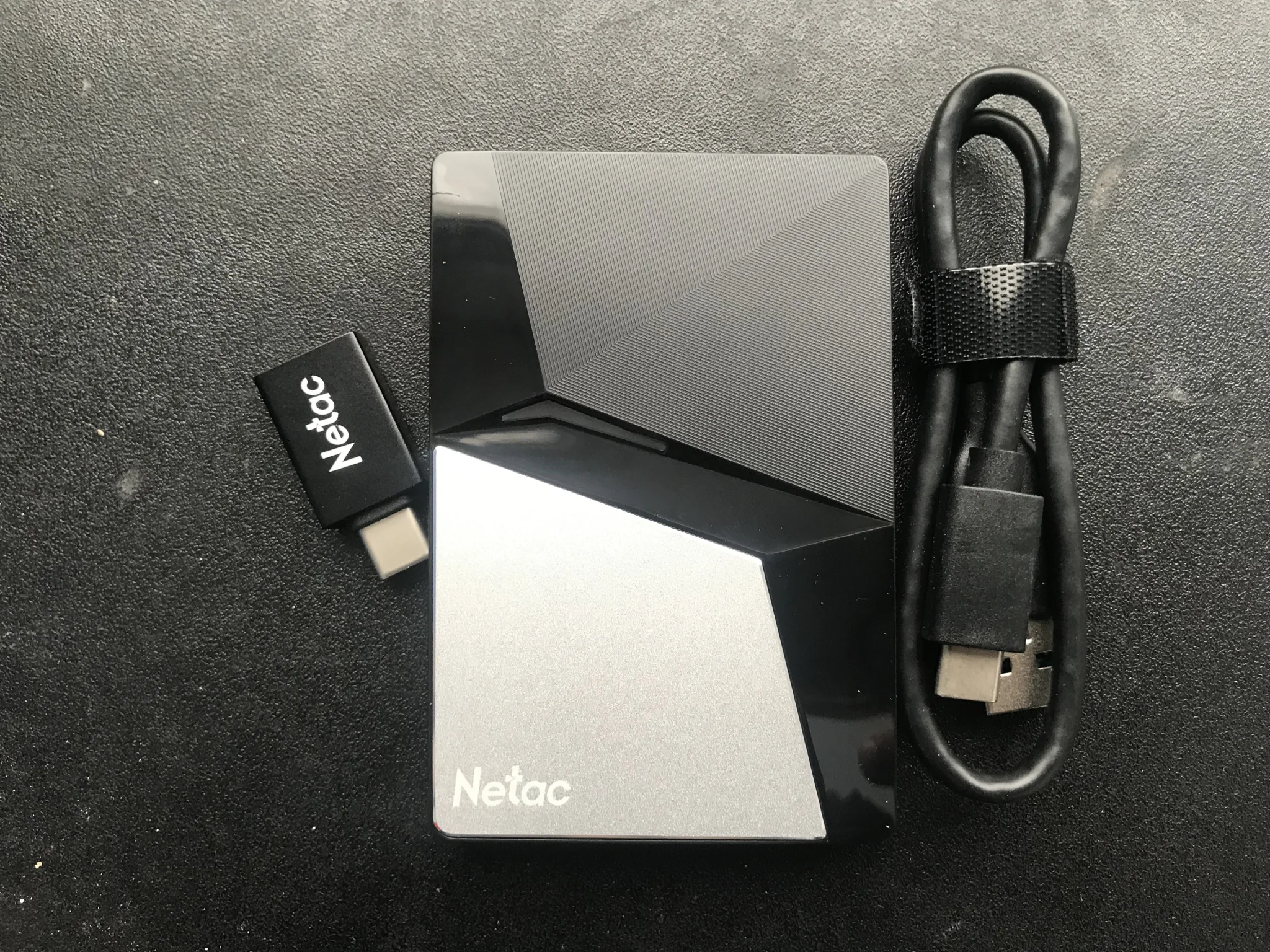 Внешний SSD Netac Z7S, 480 Gb, USB 3.2 Gen 2 Type-C, R/W 550/480, черный
