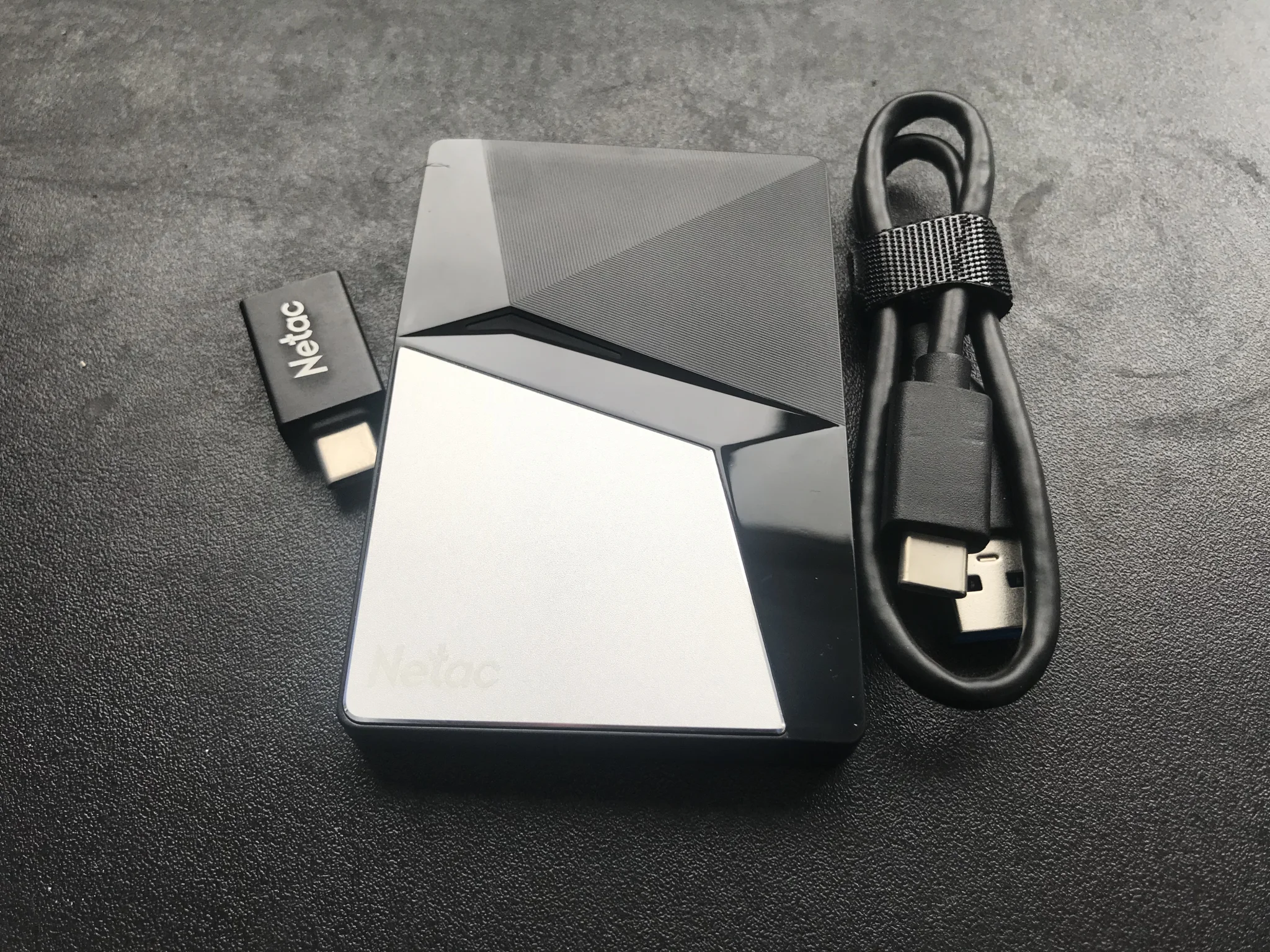 Внешний SSD Netac Z7S, 480 Gb, USB 3.2 Gen 2 Type-C, R/W 550/480, черный