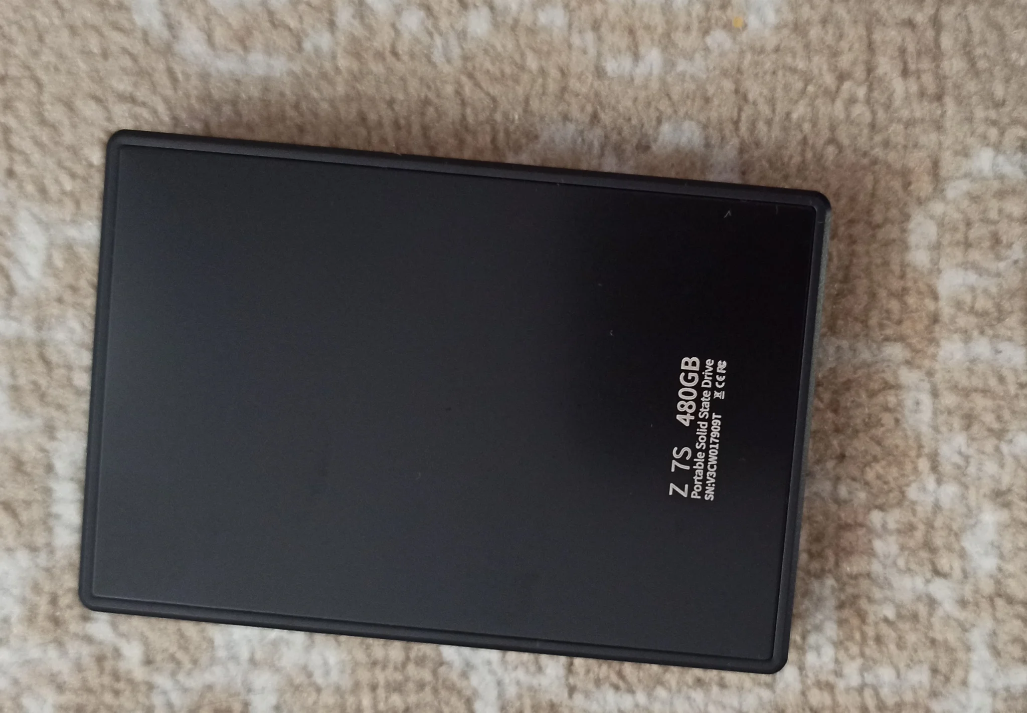 Внешний SSD Netac Z7S, 480 Gb, USB 3.2 Gen 2 Type-C, R/W 550/480, черный