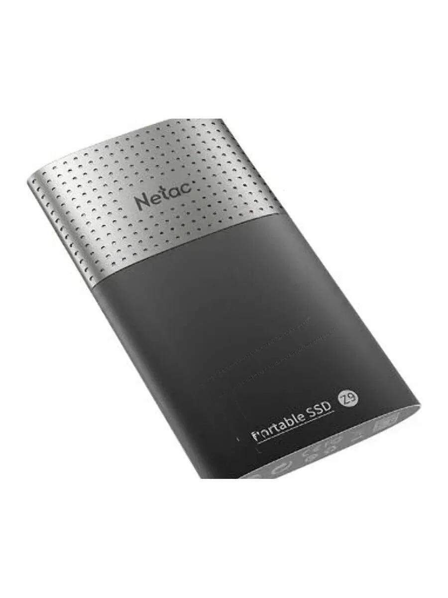 Внешний SSD Netac Z9, 250 Gb, USB 3.2 Gen 2 Type-C, R/W 550/480, черный