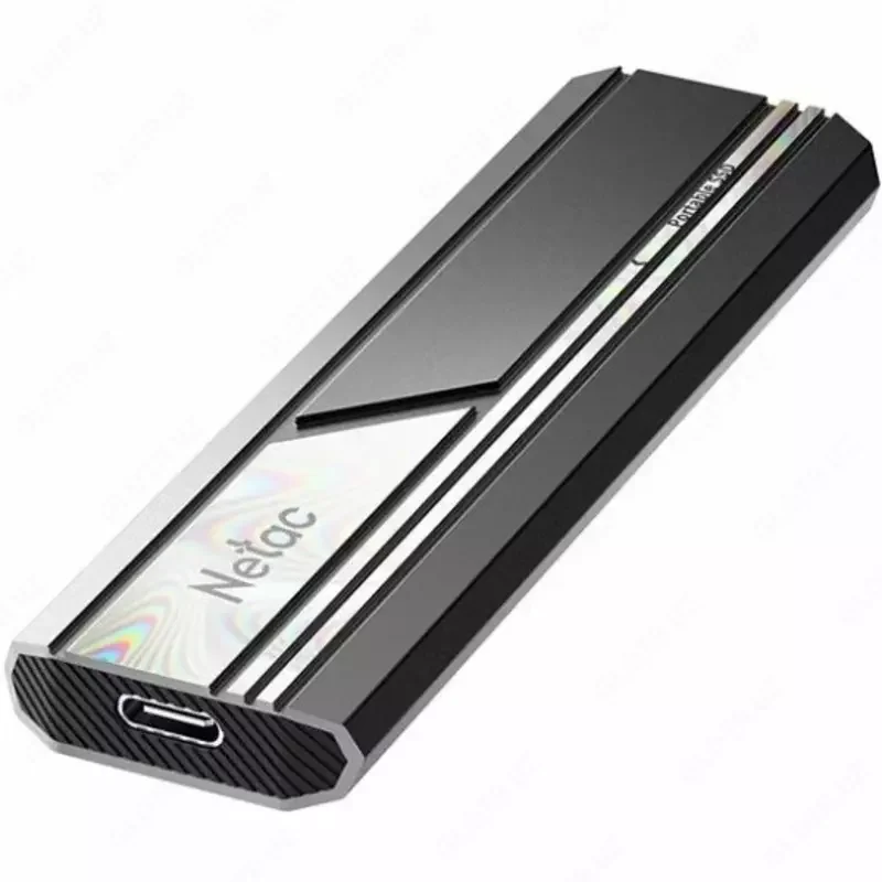 Внешний SSD Netac ZX10, 500 Gb, USB 3.2 Gen 2 Type-C, R/W 1050/1050, черный