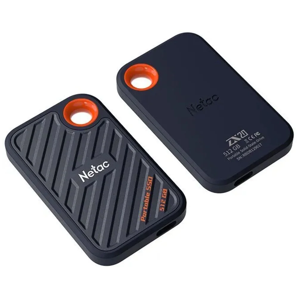 Внешний SSD Netac ZX20, 1TB, USB 3.2 Gen 2x2 Type-C, R/W 2000/1800, черный