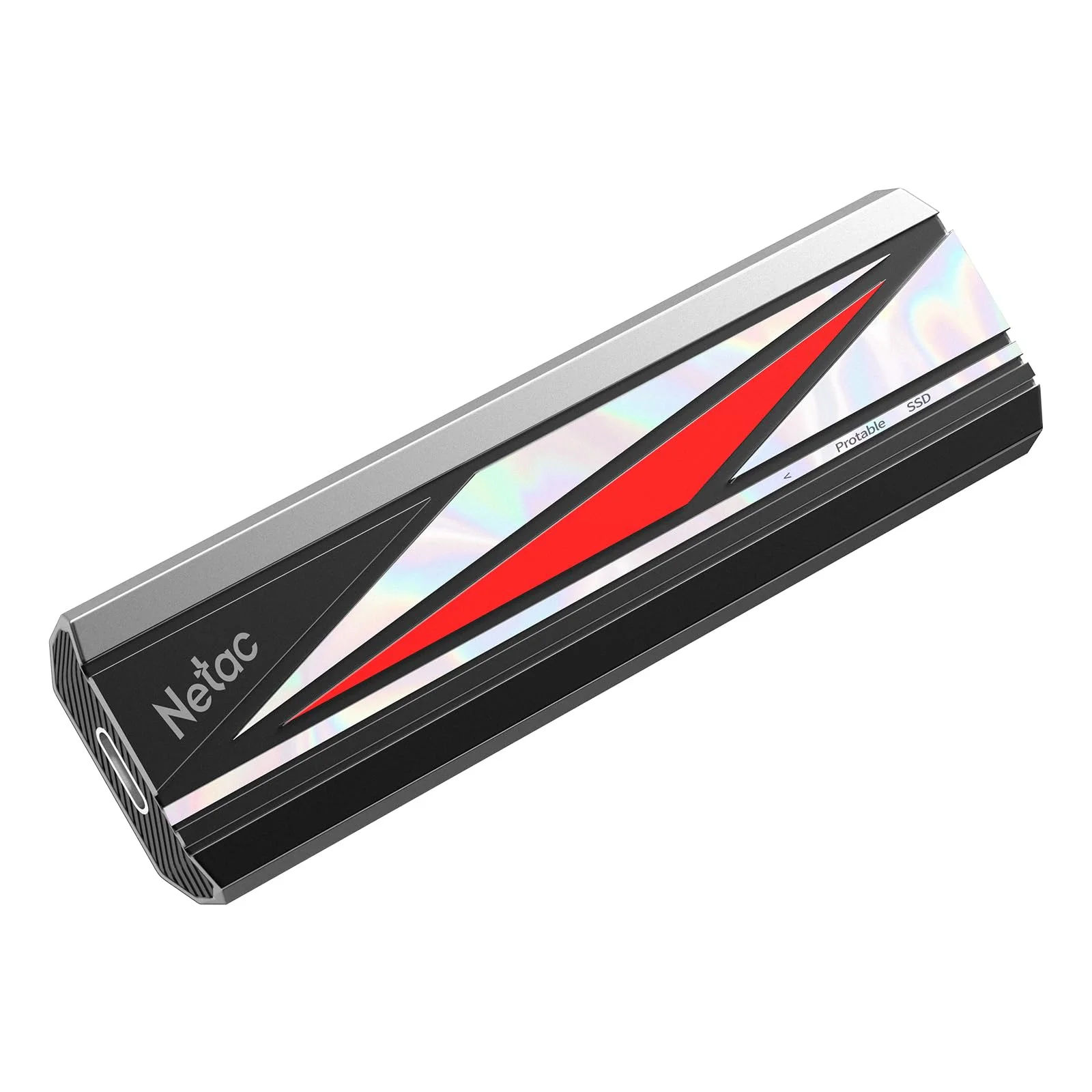 Внешний SSD Netac ZX20L, 1TB, USB 3.2 Gen 2x2 Type-C, R/W 2000/1800, черный