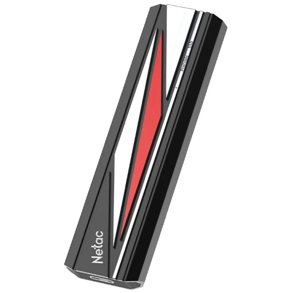 Внешний SSD Netac ZX20L, 256 Gb, USB 3.2 Gen 2x2 Type-C, R/W 2000/1800, черный