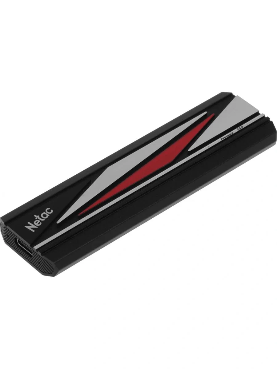 Внешний SSD Netac ZX20L, 256 Gb, USB 3.2 Gen 2x2 Type-C, R/W 2000/1800, черный
