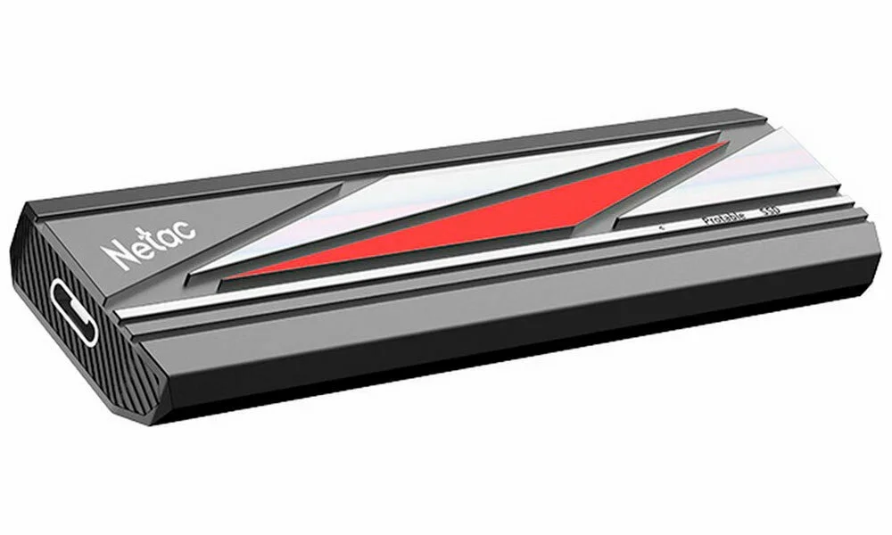 Внешний SSD Netac ZX20L, 512 Gb, USB 3.2 Gen 2x2 Type-C, R/W 2000/1800, черный