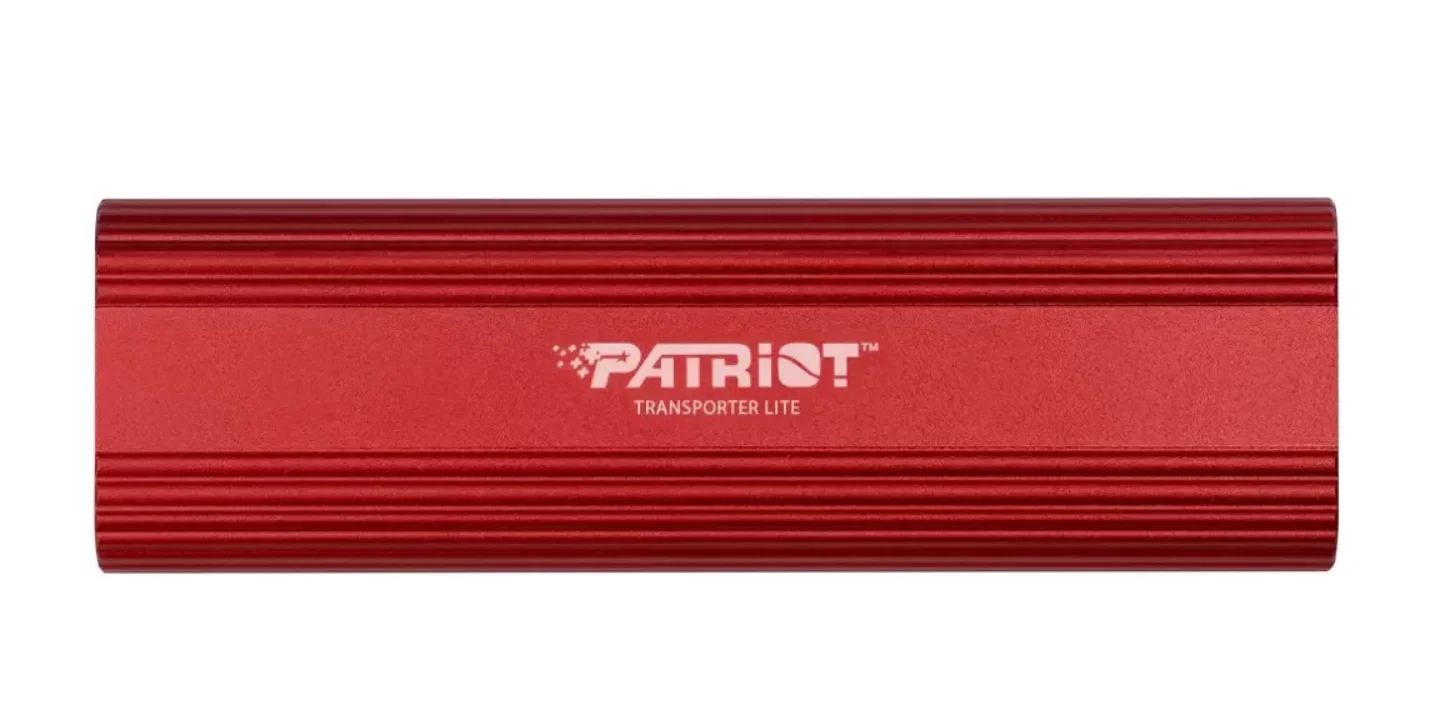 Внешний SSD Patriot Transporter Lite, 1TB, USB 3.2 Gen 2 Type-A/Type-C, R/W 1000/1000, красный