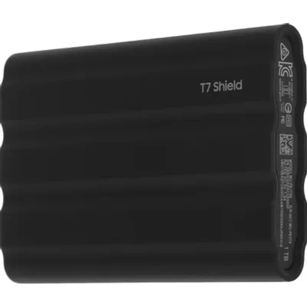 Внешний SSD Samsung T7 Shield, 1TB, USB 3.2 Gen 2 Type-C, R/W 1050/1000, черный