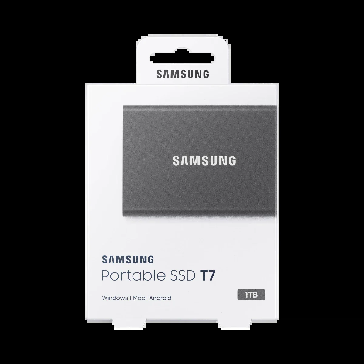 Внешний SSD Samsung T7, 1TB, USB 3.2 Gen 2 Type-C, R/W 1050/1000, серый