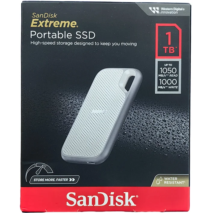 Внешний SSD SanDisk Extreme, 1TB, USB 3.2 Gen 2 Type-C, R/W 1050/1000, серый