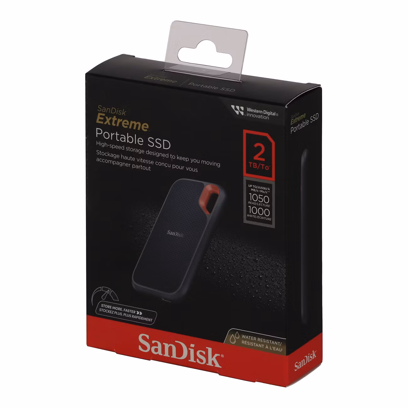Внешний SSD SanDisk Extreme, 2TB, USB 3.2 Gen 2 Type-C, R/W 1050/1000, серый