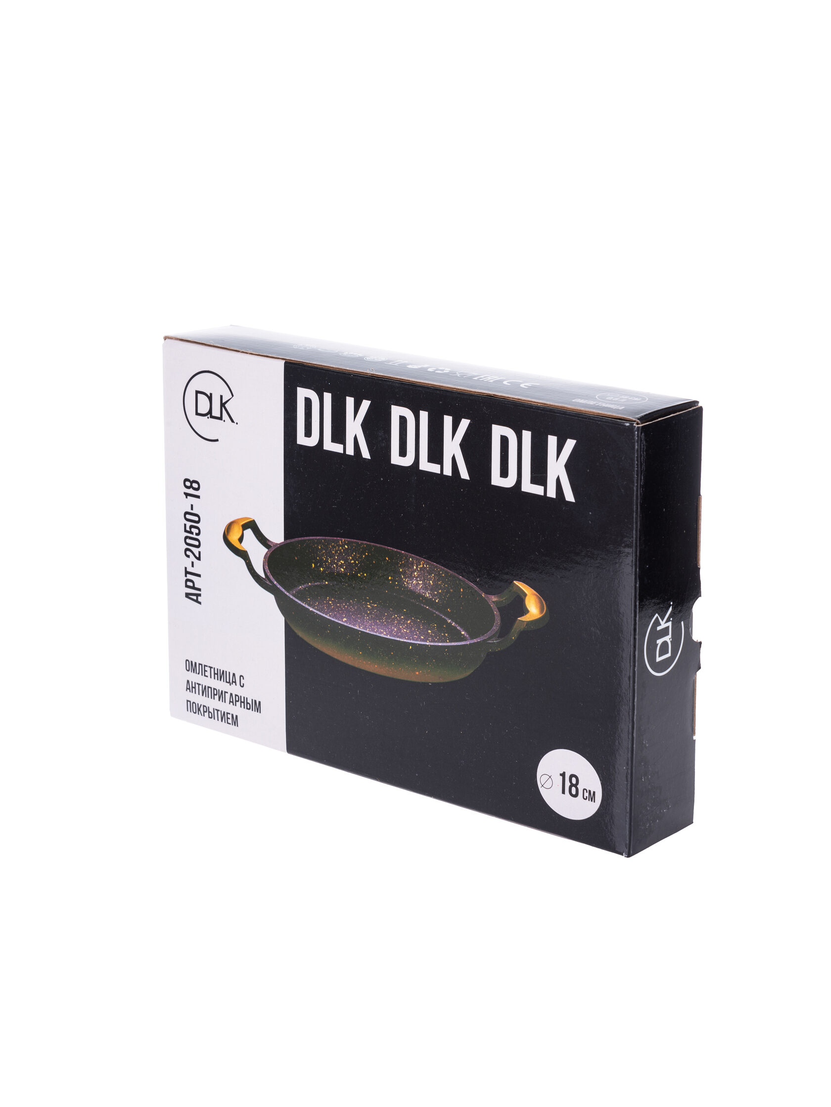 DLK Омлетница цвет: черный/золотой без крышки 22х4,3 см (1,2 л) с АПП,, арт. 2050-BK/GD-22.