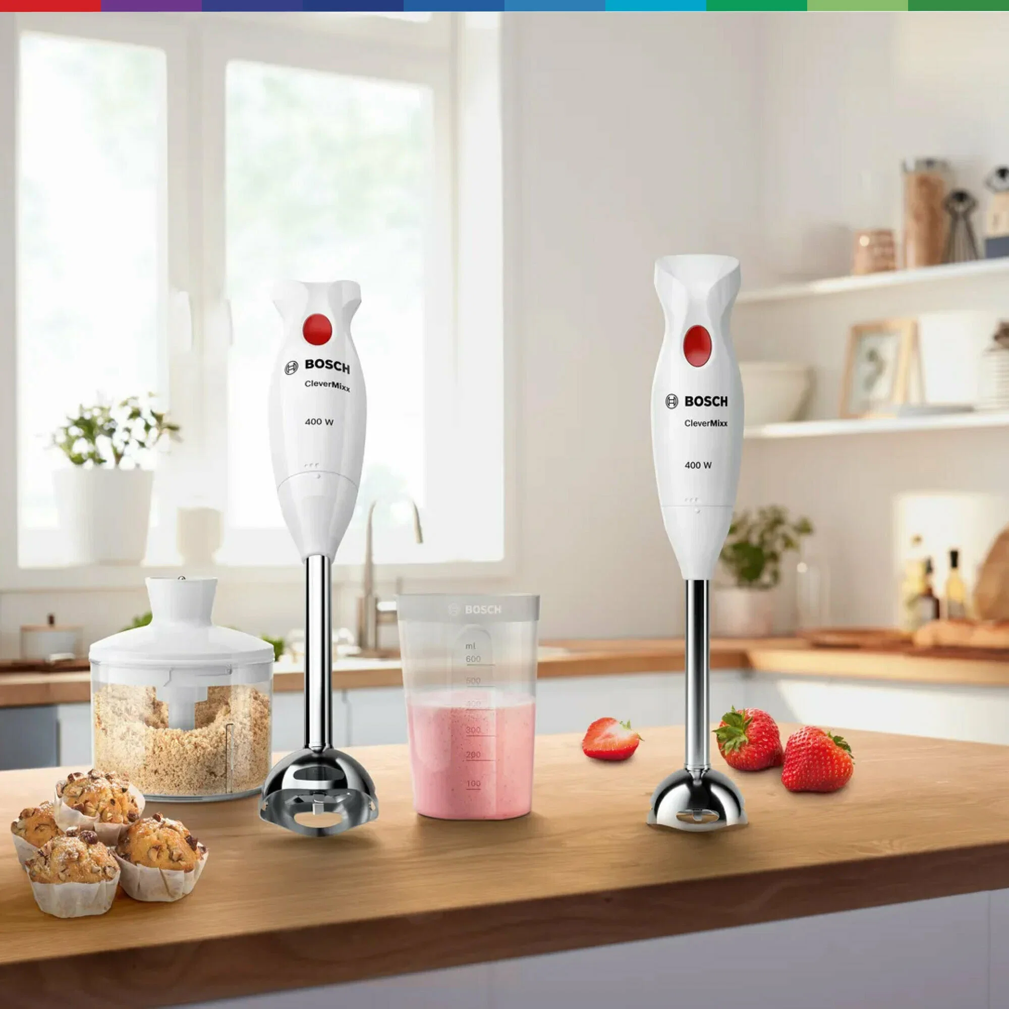 Блендер погружной Bosch MSM24500 (400Вт, мерный стакан)