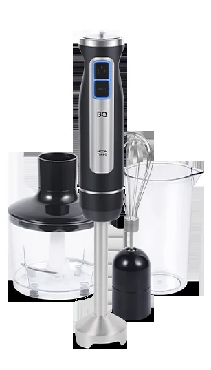 Блендер погружной BQ-HB1233SS Black-Steel  (Черный-Стальной) 3 в 1 Чаша 0.86 л 1400 Вт