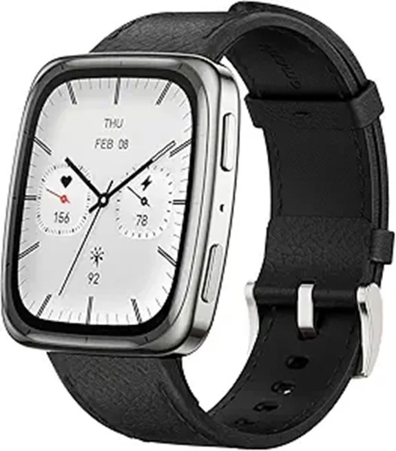 Умные часы Amazfit Active 2S A2440 1.75" AMOLED корп.серебристый рем.черный разм.брасл.:150-210мм (6972596108825)