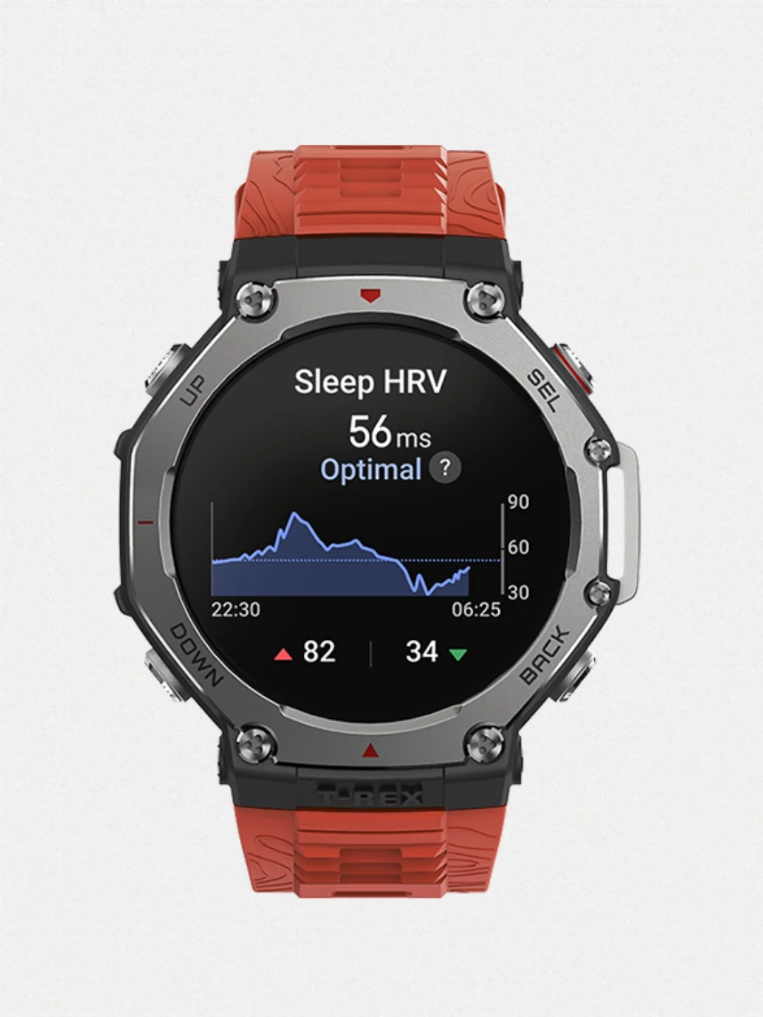 Умные часы Amazfit T-Rex 3 A2323 48.5мм 1.5" AMOLED корп.темно-серый рем.красный разм.брасл.:145-210мм (1746757)