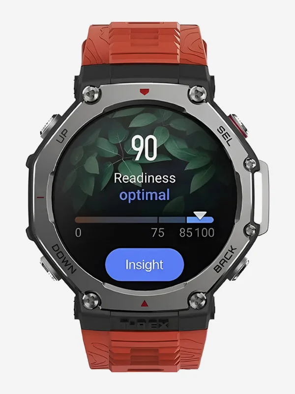 Умные часы Amazfit T-Rex 3 A2323 48.5мм 1.5" AMOLED корп.темно-серый рем.красный разм.брасл.:145-210мм (1746757)