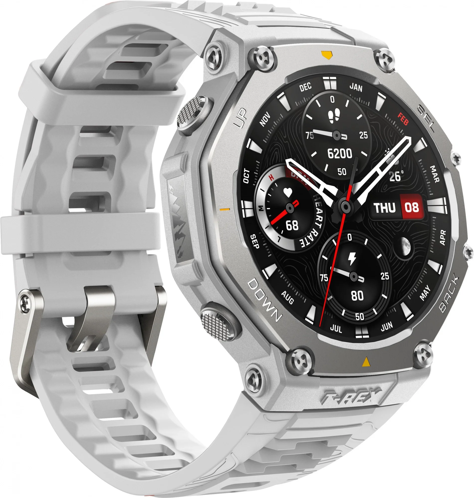 Умные часы Amazfit T-Rex 3 A2323 48.5мм 1.5" AMOLED корп.темно-серый рем.темно-серый разм.брасл.:145-210мм (1746721)