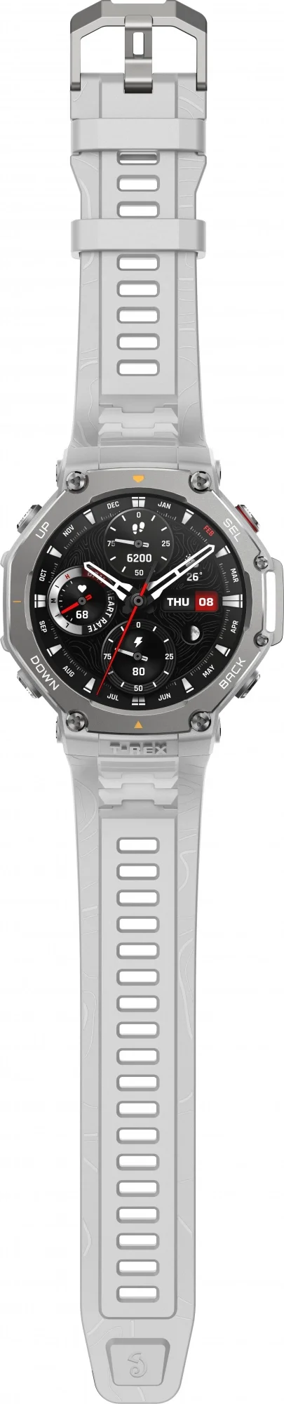 Умные часы Amazfit T-Rex 3 A2323 48.5мм 1.5" AMOLED корп.темно-серый рем.темно-серый разм.брасл.:145-210мм (1746721)