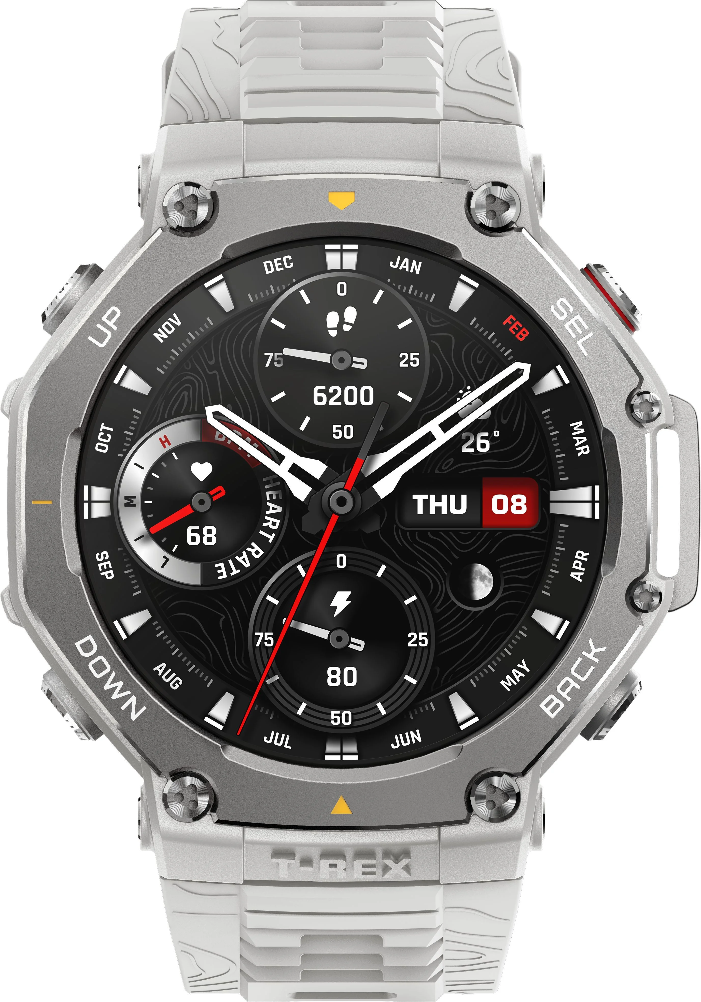 Умные часы Amazfit T-Rex 3 A2323 48.5мм 1.5" AMOLED корп.темно-серый рем.темно-серый разм.брасл.:145-210мм (1746721)
