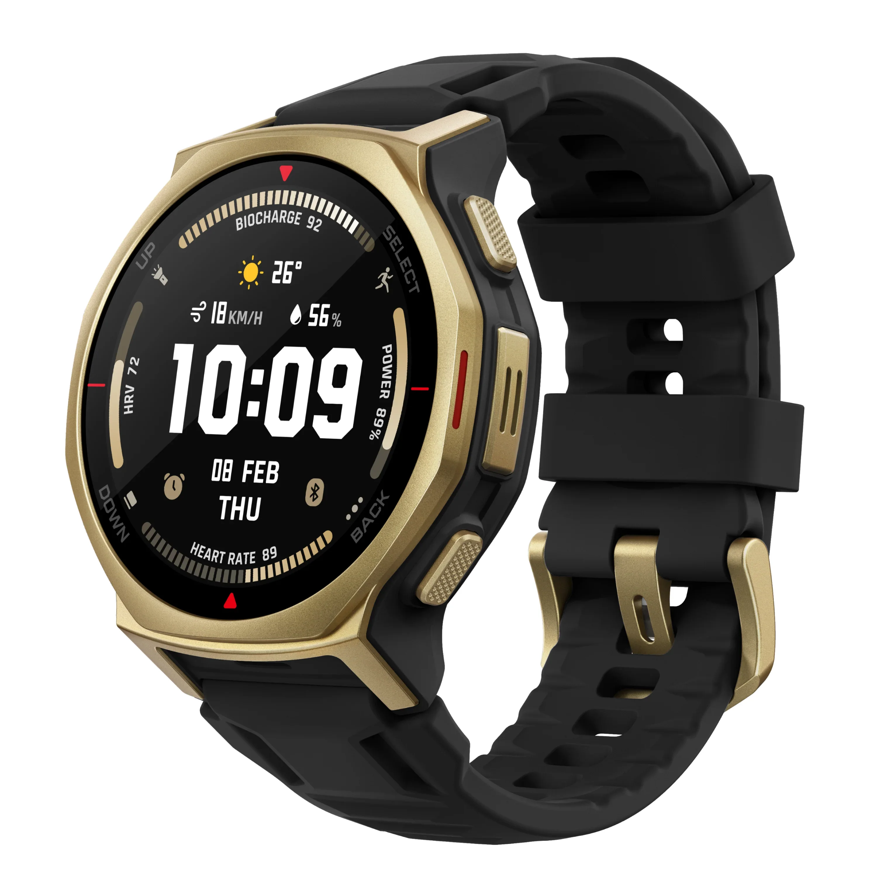 Умные часы Amazfit T-rex 3 Pro A2549 1.5" AMOLED корп.золотистый рем.черный