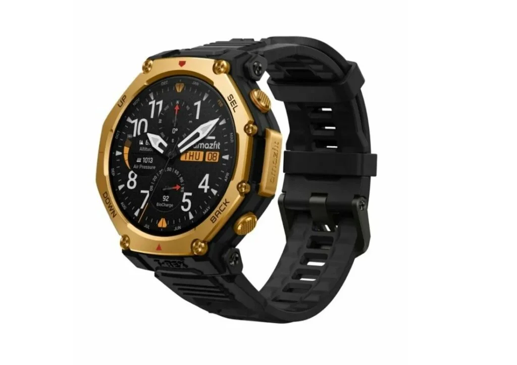 Умные часы Amazfit T-rex 3 Pro A2549 1.5" AMOLED корп.золотистый рем.черный