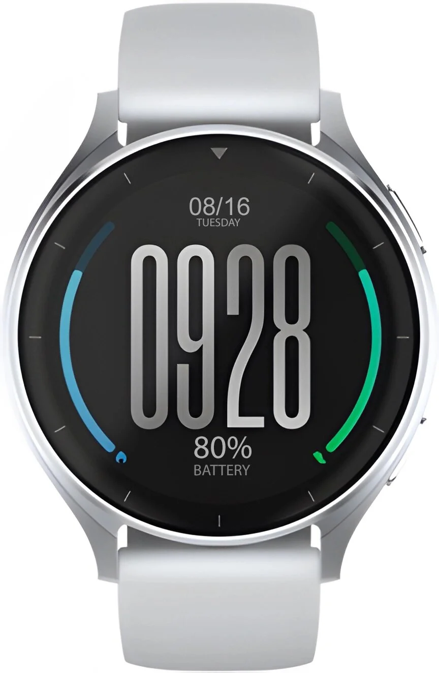 Смарт-часы Xiaomi Watch 2 1.43" AMOLED корпус серый ремешок белый разм.брасл.:140-210мм