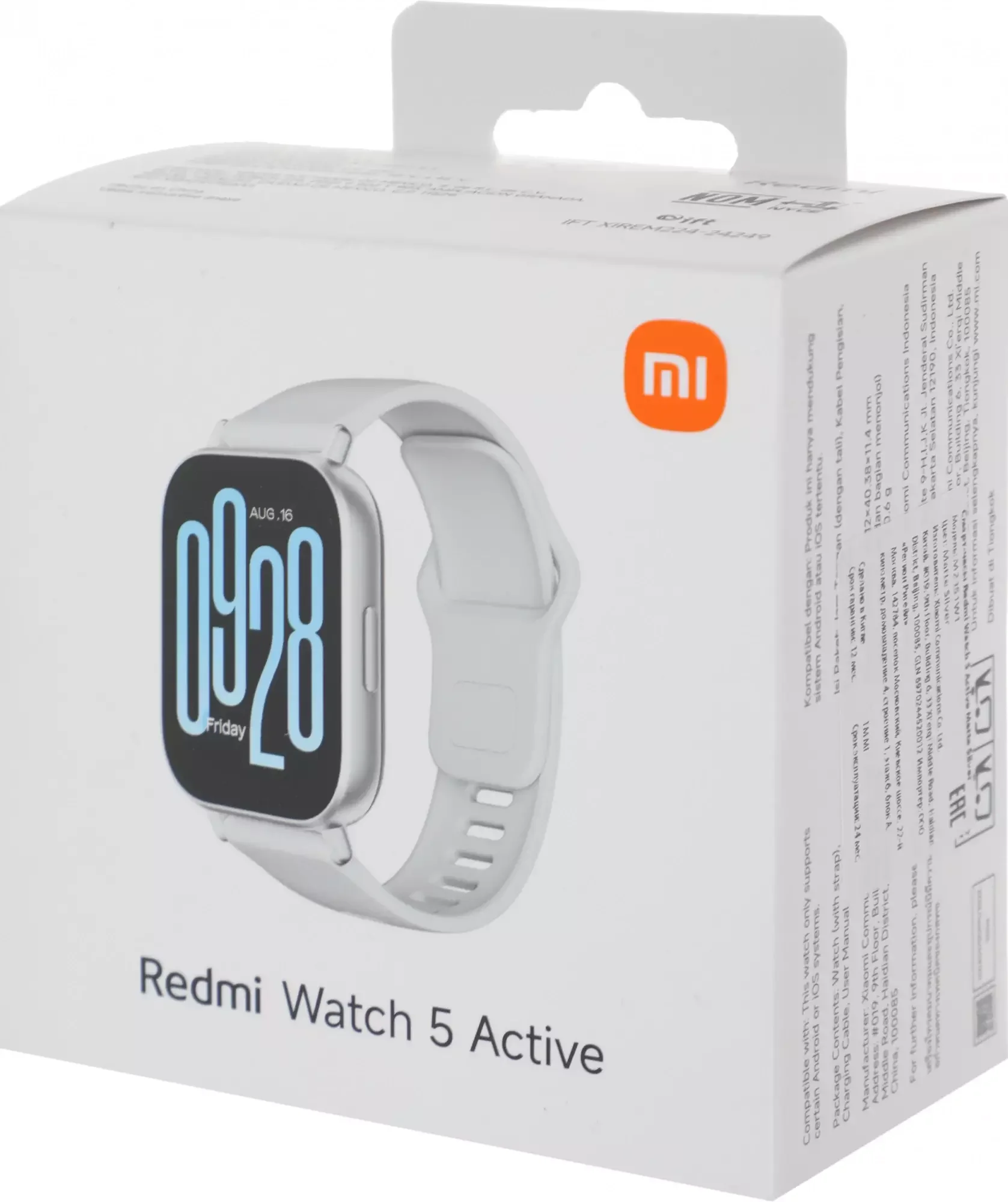 Умные часы Xiaomi Redmi Watch 5 2.07" AMOLED корп.серебристый рем.серый разм.брасл.:135-205мм (BHR9381GL)