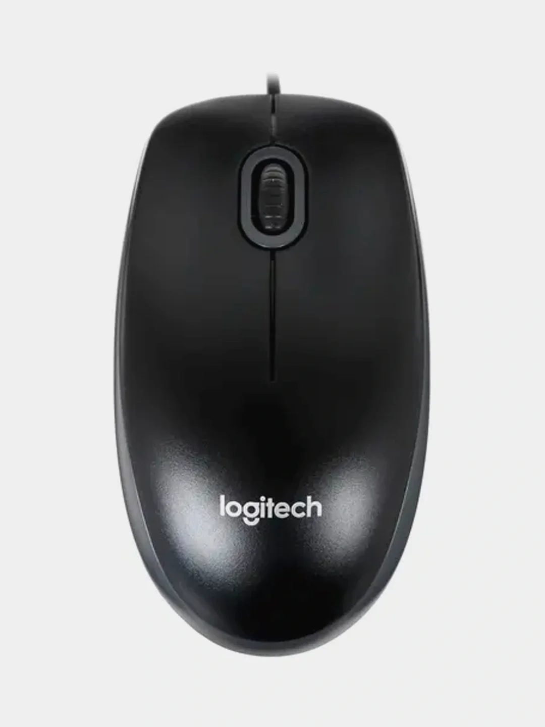 Мышь проводная Logitech B100 черный, 1000 dpi, USB, кнопки - 3