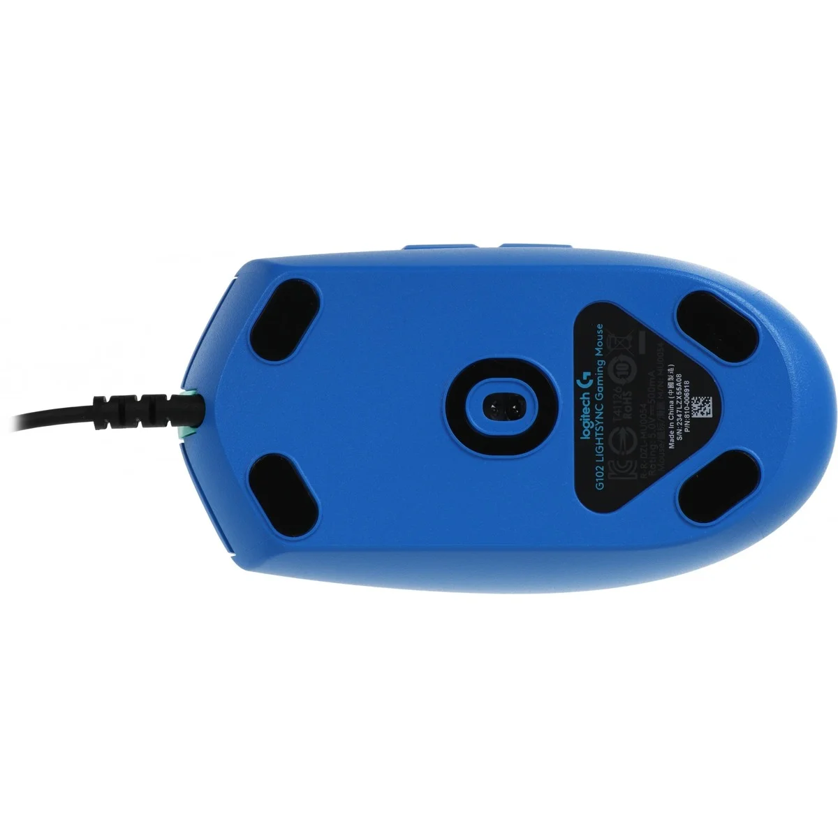 Мышь проводная Logitech G102 LIGHTSYNC синий, 8000 dpi, USB, кнопки - 6