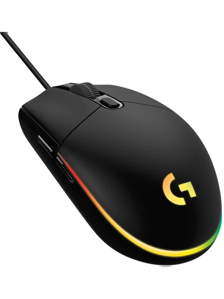 Мышь проводная Logitech G102 LIGHTSYNC черный, 8000 dpi, USB, кнопки - 6