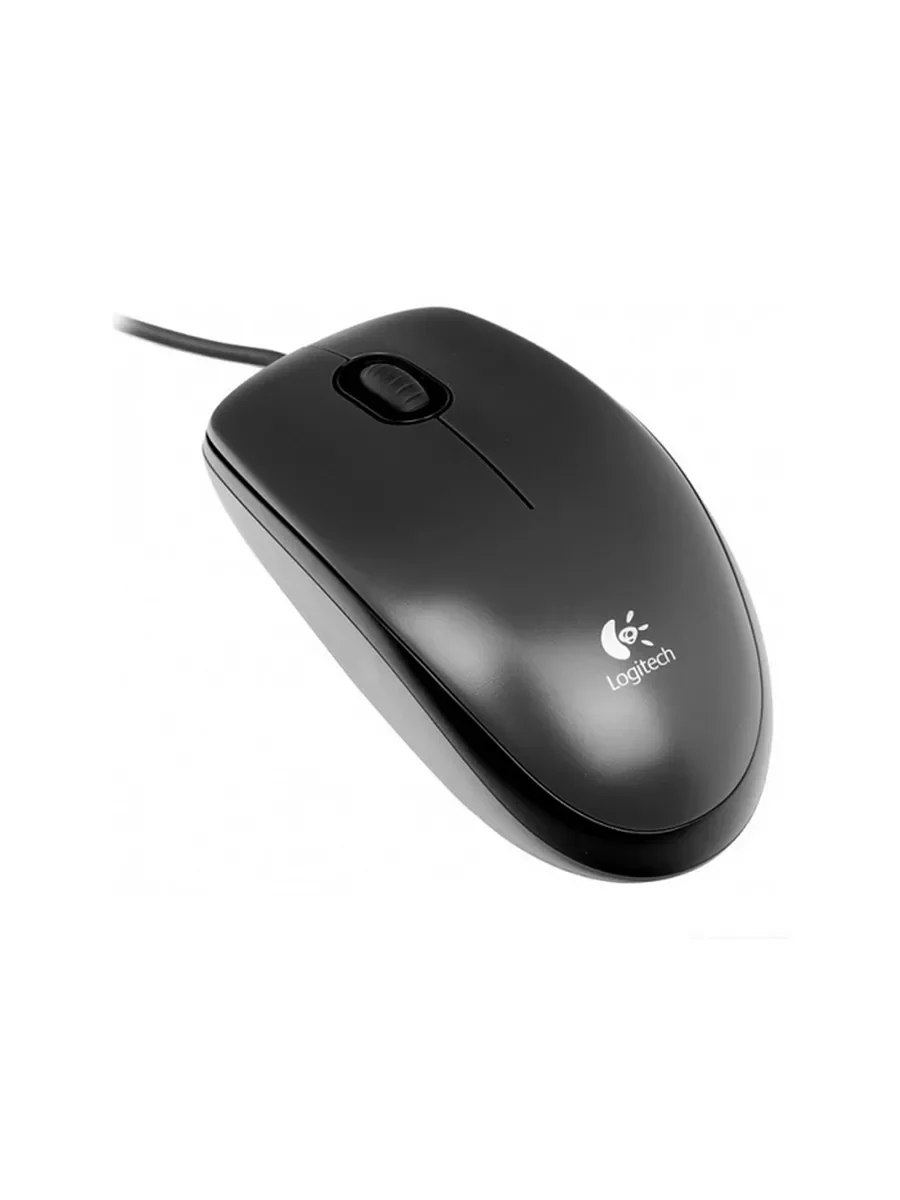 Мышь проводная Logitech M100/100R DARK/GREY (темно-серая/черная), 1000 dpi, USB, кнопки - 3