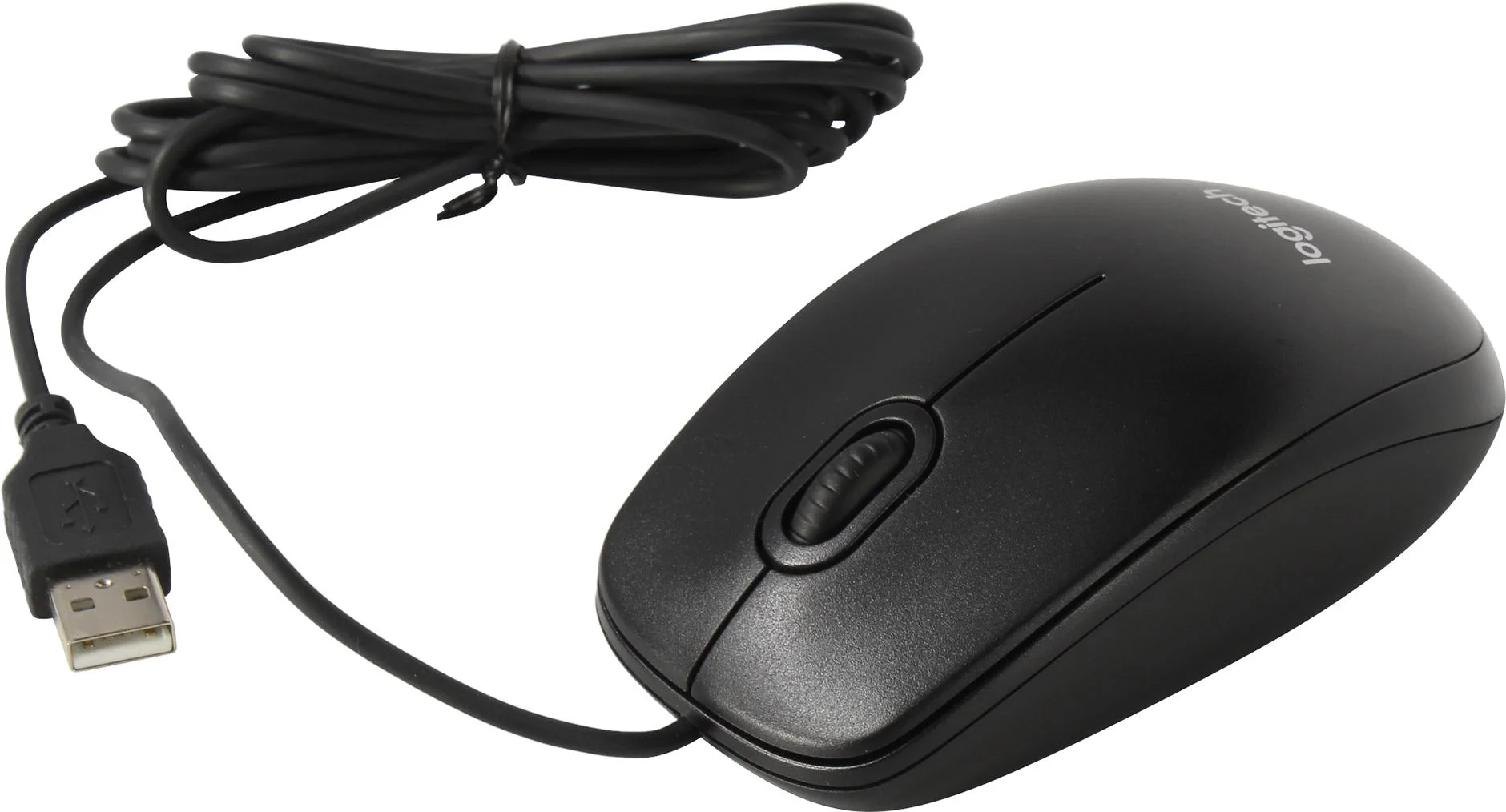 Мышь проводная Logitech M100/100R DARK/GREY (темно-серая/черная), 1000 dpi, USB, кнопки - 3