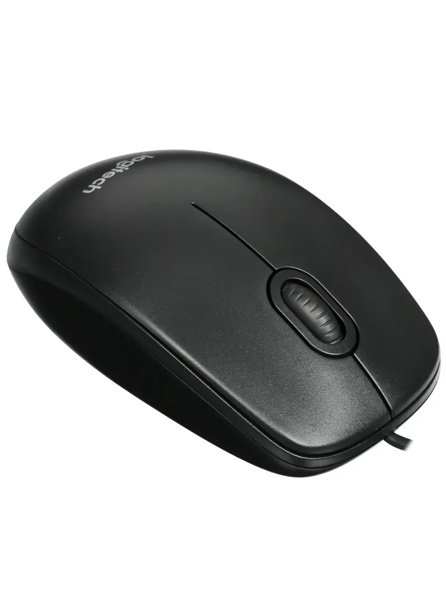 Мышь проводная Logitech M100/100R DARK/GREY (темно-серая/черная), 1000 dpi, USB, кнопки - 3