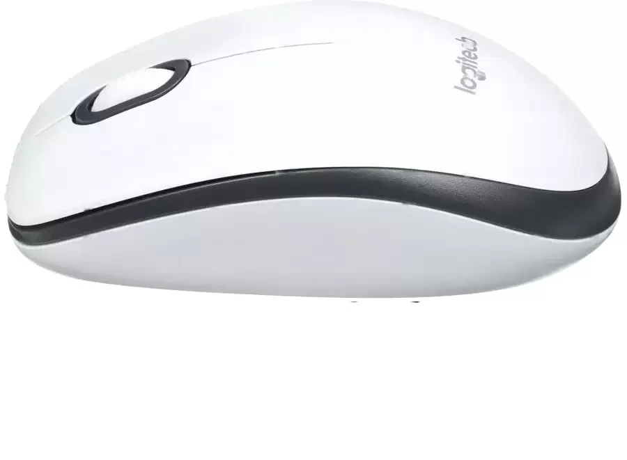 Мышь проводная Logitech M100R белый, 1000 dpi, USB, кнопки - 3