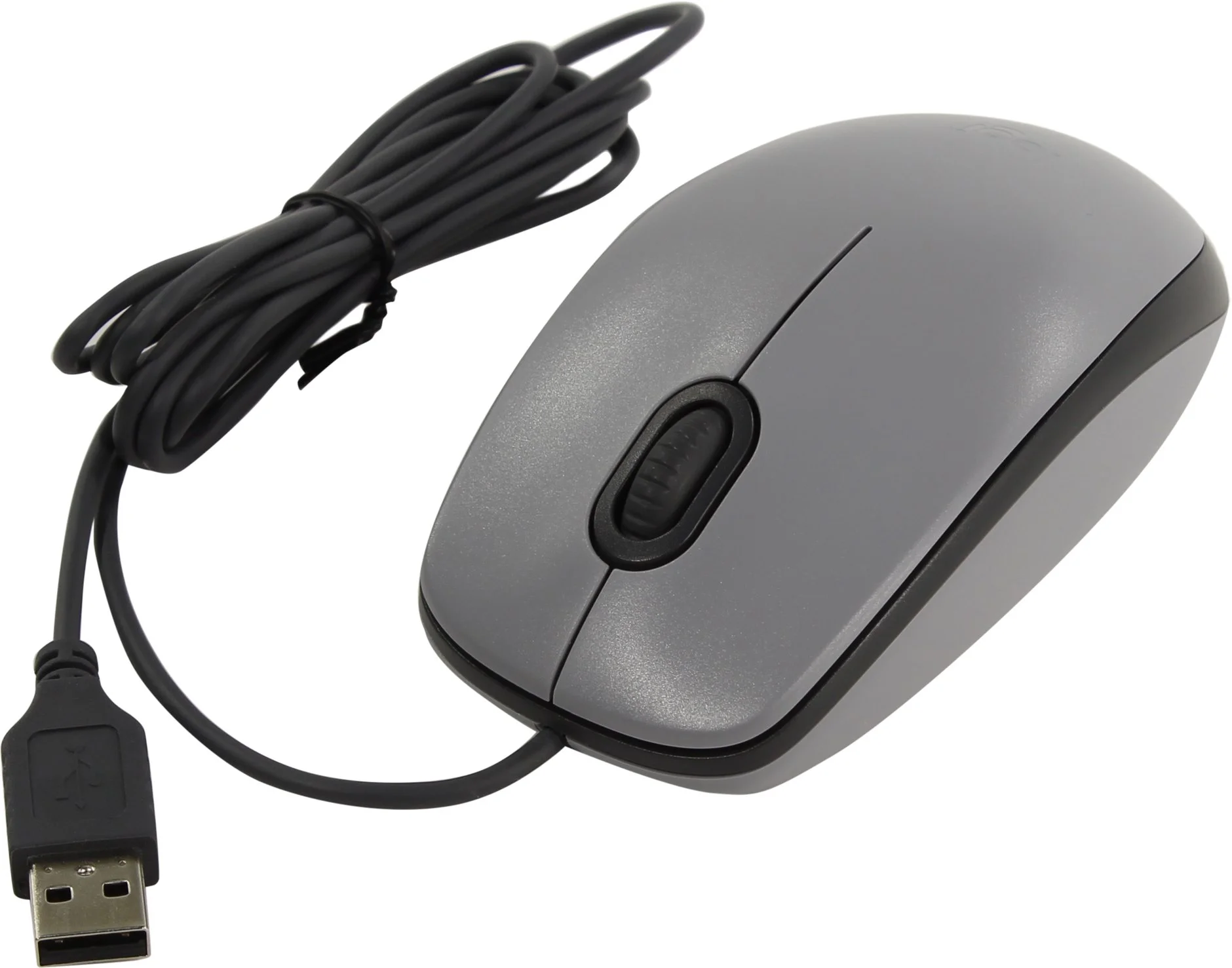 Мышь проводная Logitech M110 серый, 1000 dpi, USB, кнопки - 3
