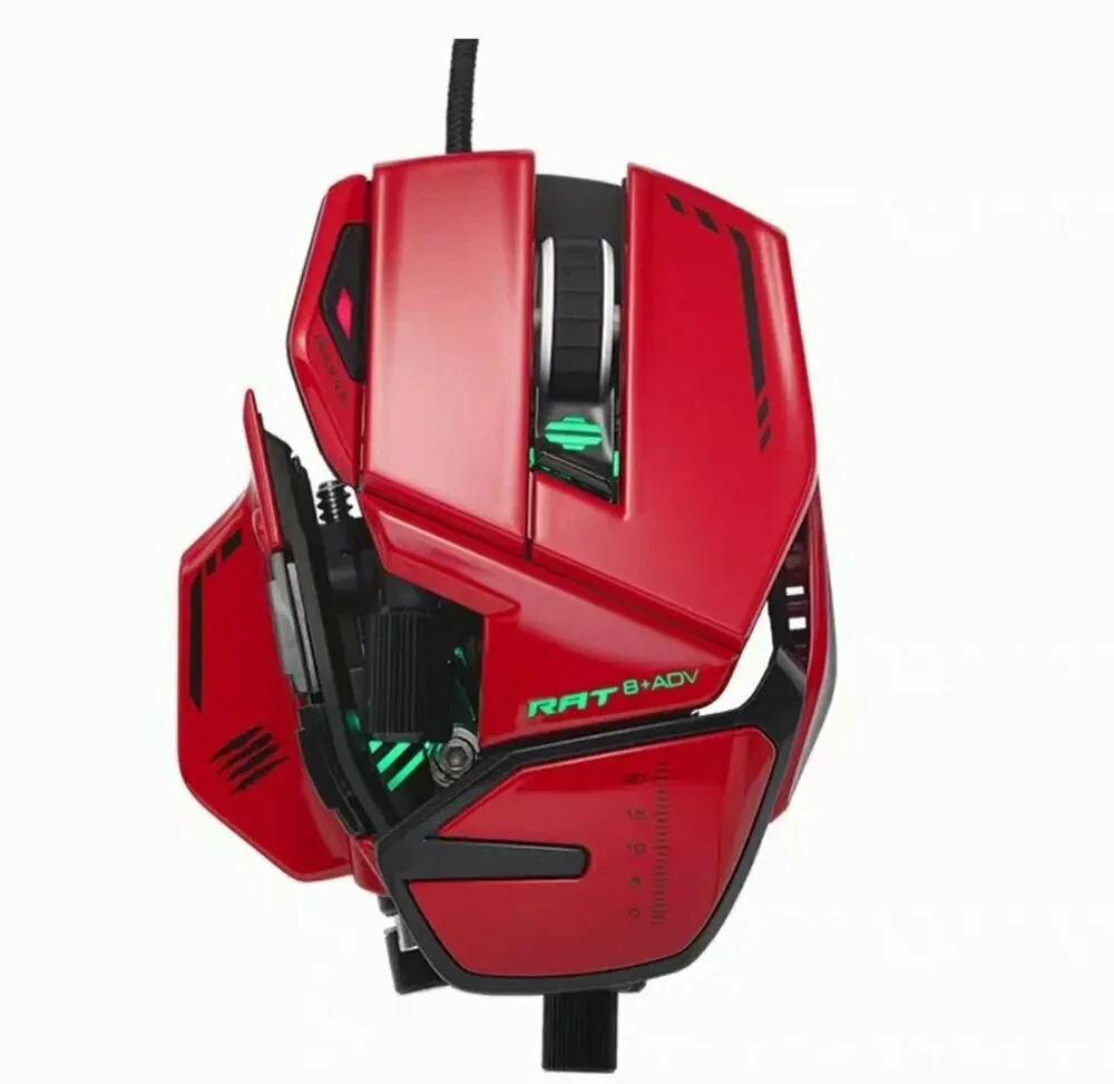 Мышь проводная Mad Catz R.A.T. 8+ ADV красный, 20000 dpi, USB, кнопки - 11
