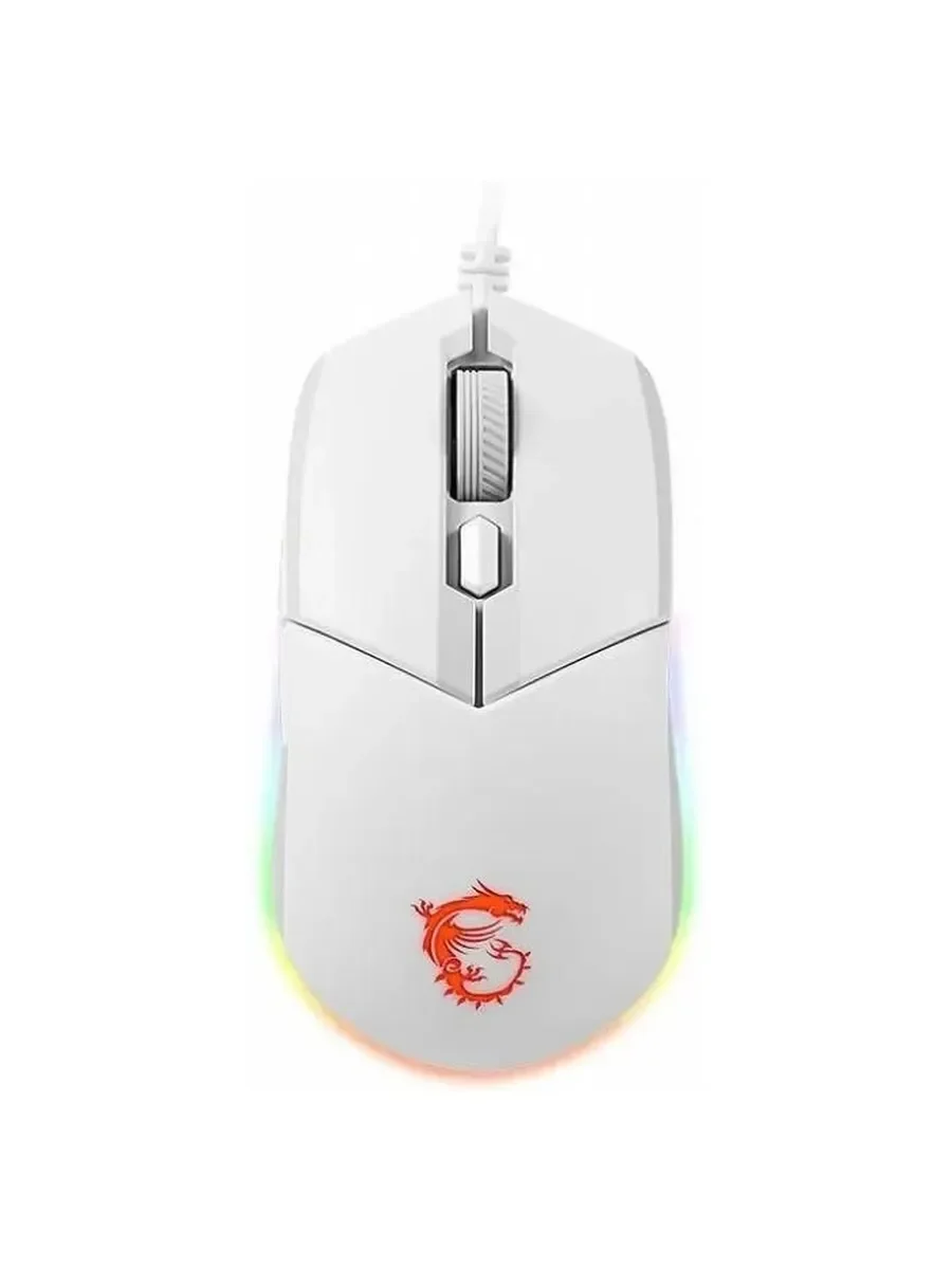 Мышь проводная MSI Clutch GM11 белый, 5000 dpi, USB, кнопки - 6