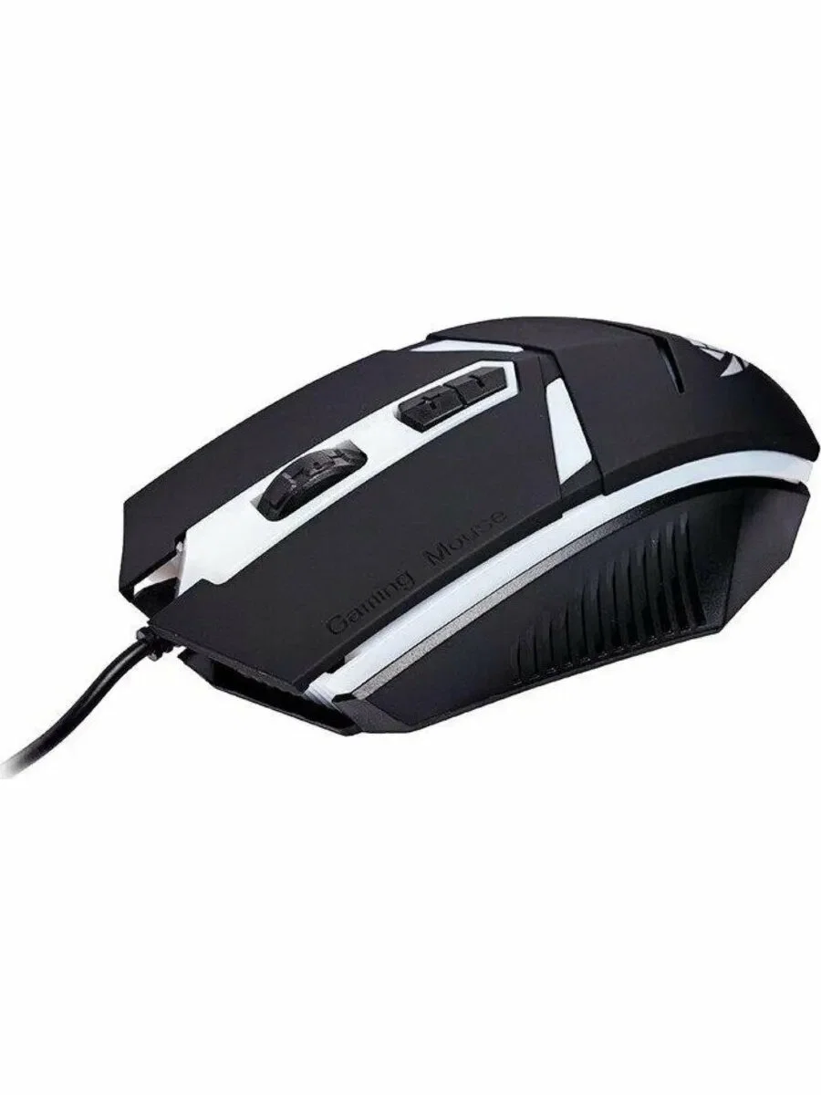 Мышь проводная Nakatomi MOG-02U черный, 1600 dpi, USB, кнопки - 5