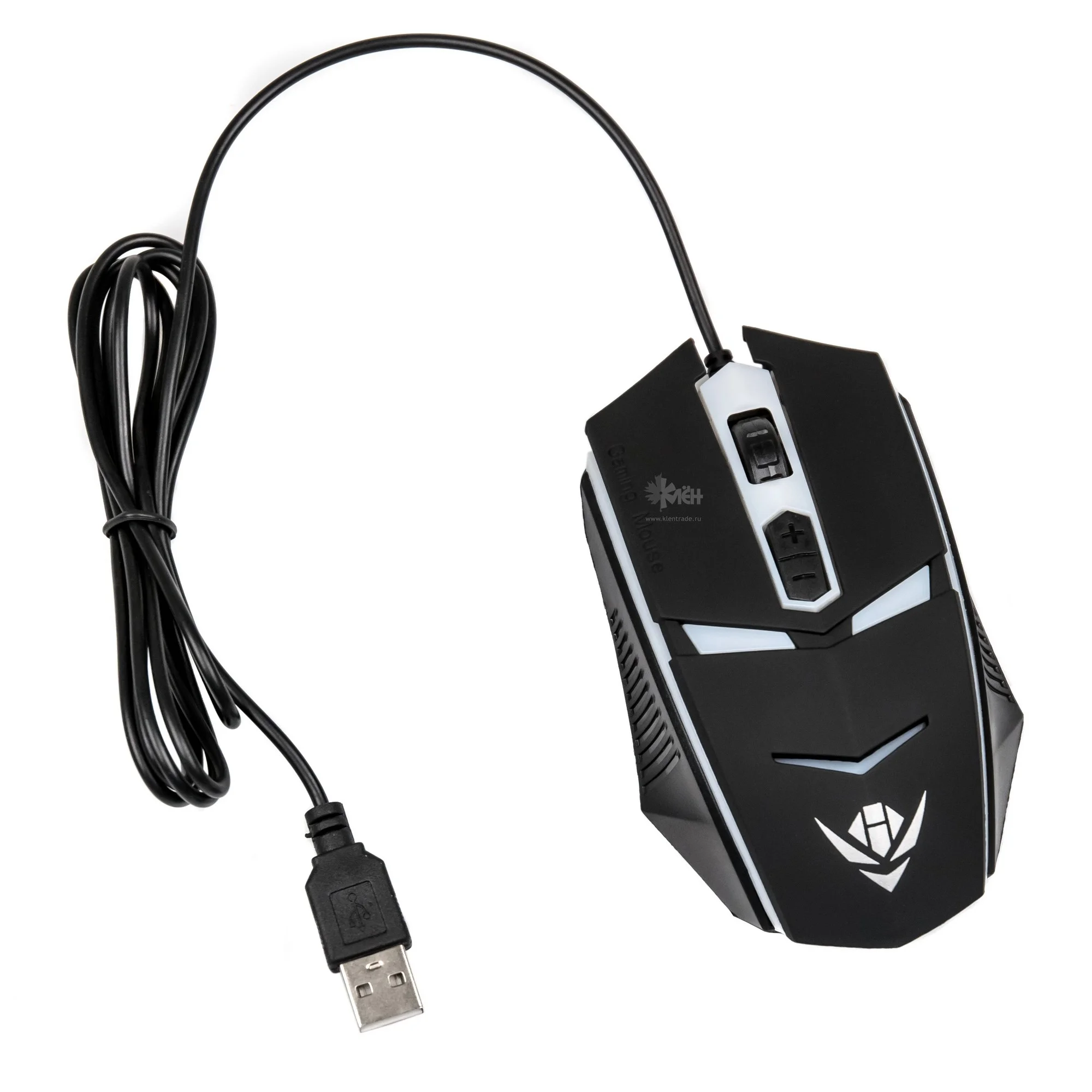 Мышь проводная Nakatomi MOG-02U черный, 1600 dpi, USB, кнопки - 5